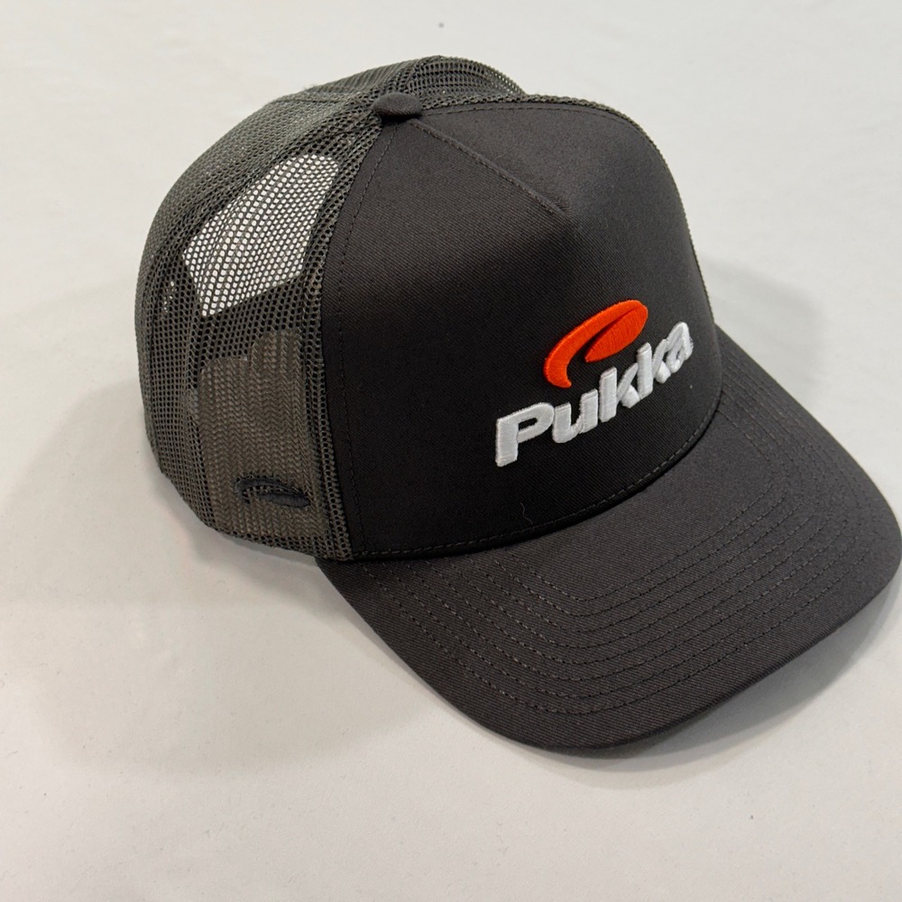 Pukka 5000M/Rudder Trucker Hat Mens OSFA Gray Snapback High Crown | Gorpcore